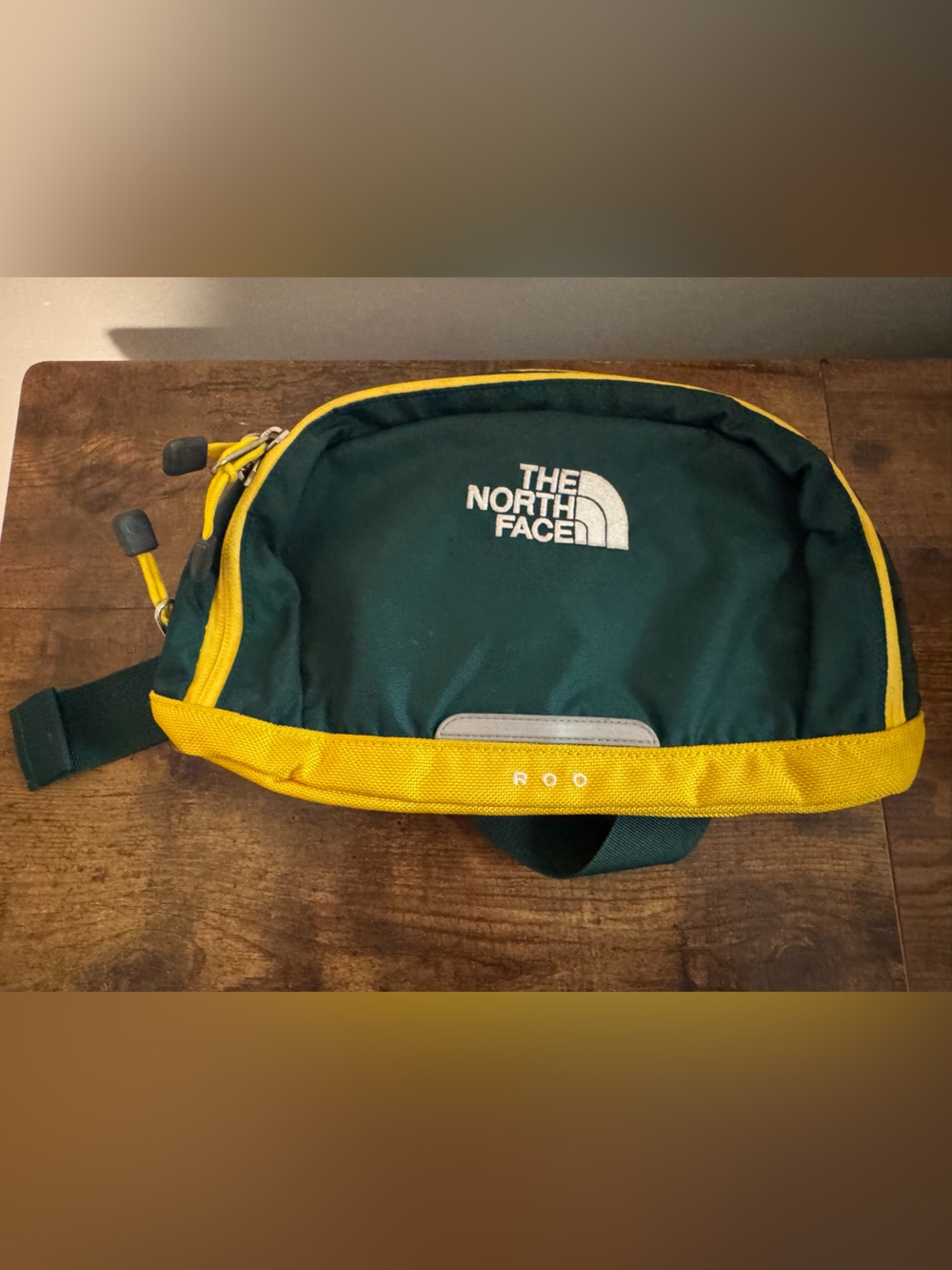 The North Face Green and Yellow Belt Bag